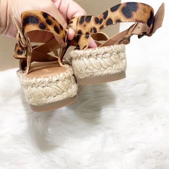 New W/ Box Madewell‎ Aleh Asymmetric Malia Espadrille Sandal Leopard Calf… - Picture 5 of 9